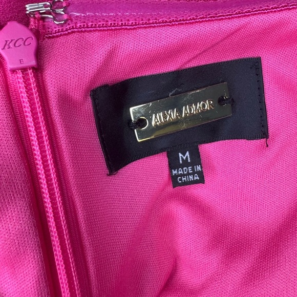 Alexia Admor Strapless Ruffle Hot Pink /M.  #124 - Picture 9 of 14